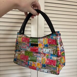 Y2K Relic Beach Postcard Print Mini Shoulder Bag